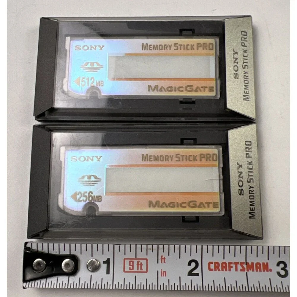 Genuine Sony 512 MB AND 256 MD Memory Sticks PRO MagicGate